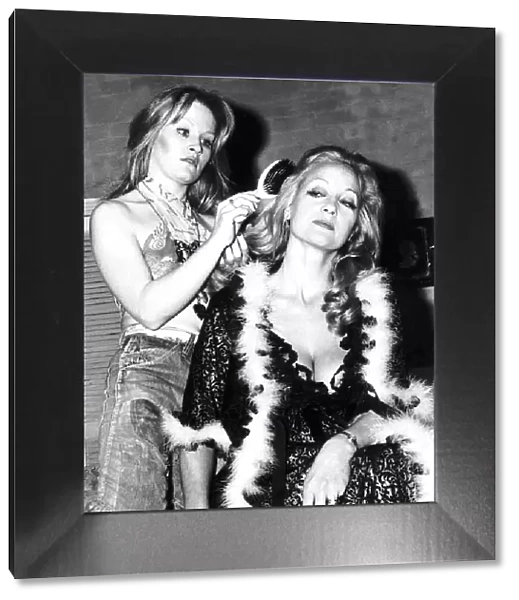 Michelle Dotrice and Sylvia Syms in mid scene in play by Ronald Millar Odd Girl Out