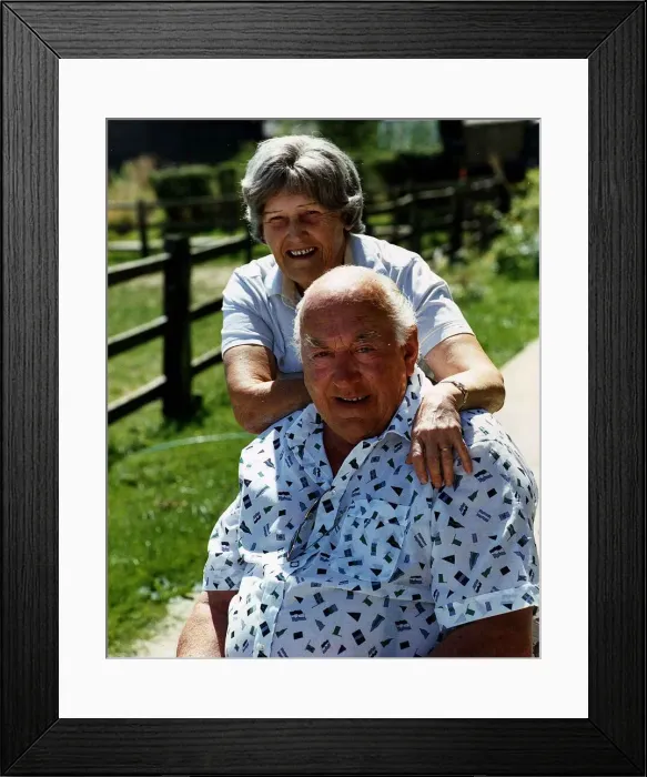 Framed Print : Bob Todd actor and comedian with wife November 1989 dbase Framed Print : Bob Todd actor and comedian with wife November 1989 dbase