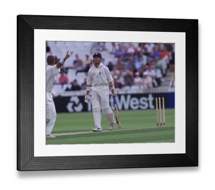 Framed Print : Alec Stewart Cricket Player Of England July 1999 Walks Back To The Pavillion For