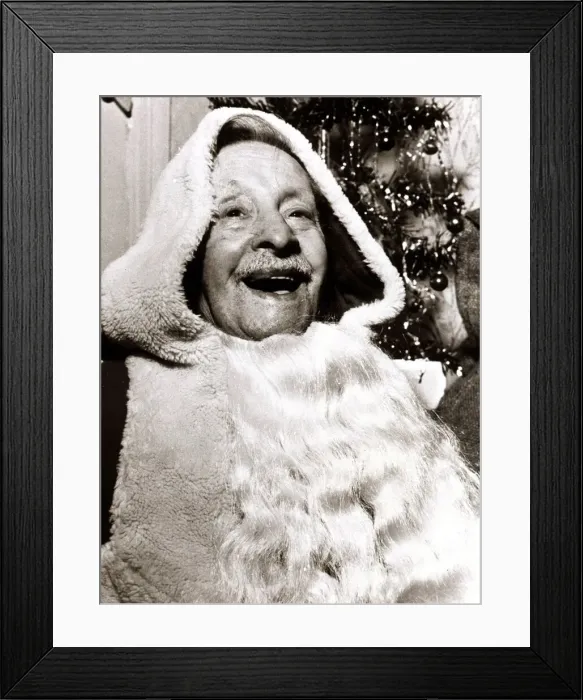 Framed Print : Old man dressed as Santa circa 1950 Framed Print : Old man dressed as Santa circa 1950