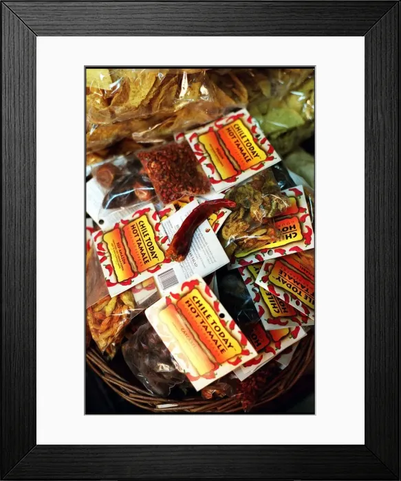 Framed Print : Lupe Pintos Deli Leven Street October 1998 chillies on sale