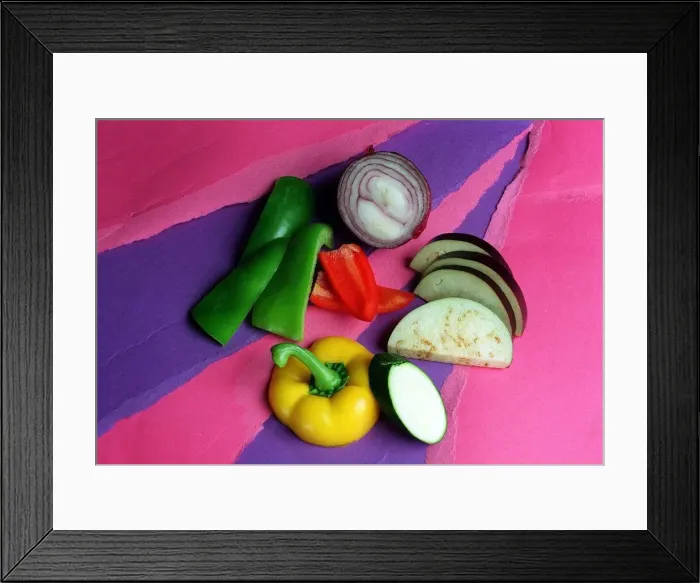 Framed Print : Green red and yellow peppers onions October 1998 Framed Print : Green red and yellow peppers onions October 1998