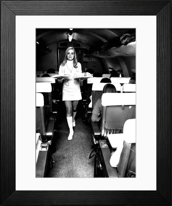 Framed Print : British Airways stewardess 1971 Framed Print : British Airways stewardess 1971