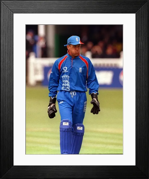Framed Print : Alec Stewart England Captain May 1999 feeling the pressure during the Cricket World Framed Print : Alec Stewart England Captain May 1999 feeling the pressure during the Cricket World
