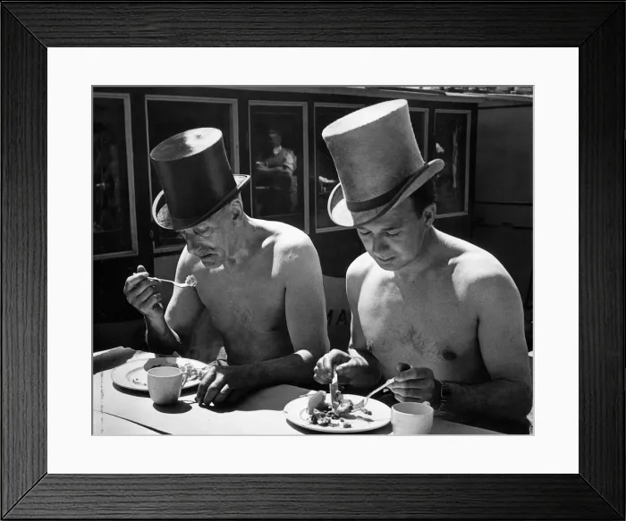 Framed Print : Production of the British historical film The Lady with the Lamp at Cole Green Station in