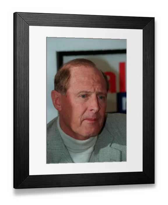 Framed Print : Geoff Boycott January 99 In Talk Radio studio at his new job as chief cricket