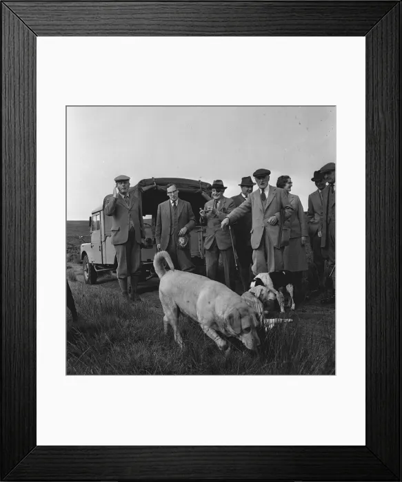 Framed Print : The Prime Minister Harold Macmillan getting away from it all with a spot of moorland