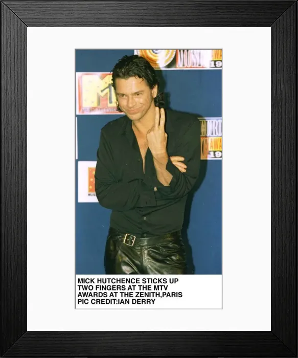 Framed Print : Mick Hutchence at the MTV European Music Awards in Paris Thursday November 23 1995 Framed Print : Mick Hutchence at the MTV European Music Awards in Paris Thursday November 23 1995