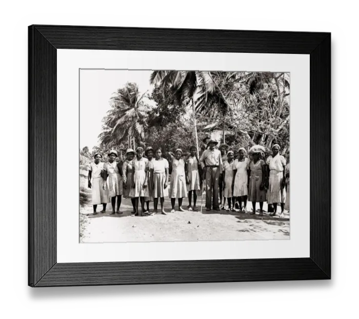 Framed Print : Trinidad West Indies sugar workers including children in the Woodford lodge estate under Framed Print : Trinidad West Indies sugar workers including children in the Woodford lodge estate under