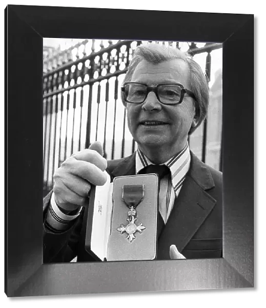 Clive Dunn Actor with his OBE who was best known for his character Corporal Jones inm
