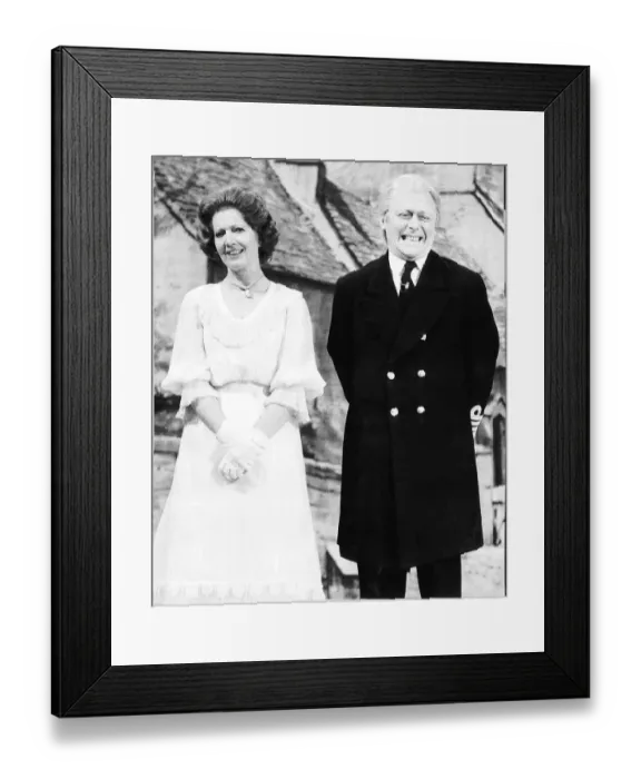 Framed Print : Janet Brown Actress plays Margaret Thatcher with Mike Yarwood as Edward Heath in Mike Framed Print : Janet Brown Actress plays Margaret Thatcher with Mike Yarwood as Edward Heath in Mike