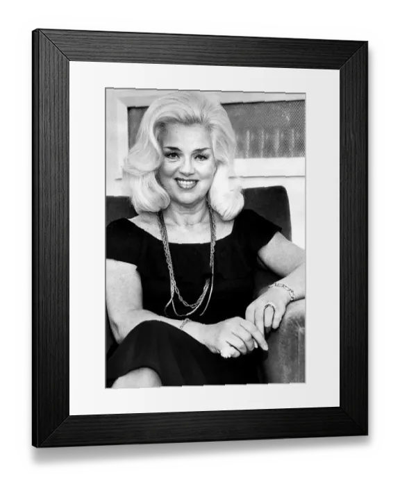 Framed Print : Diana Dors Actress - April 1984 dbase