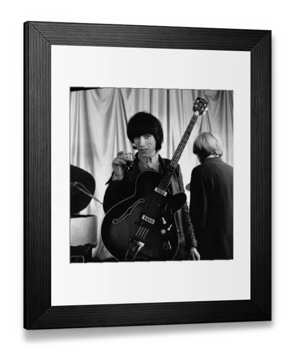 Framed Print : Rolling Stones: Bill Wyman before their performance at the ABC Theatre in Belfast 6th Framed Print : Rolling Stones: Bill Wyman before their performance at the ABC Theatre in Belfast 6th