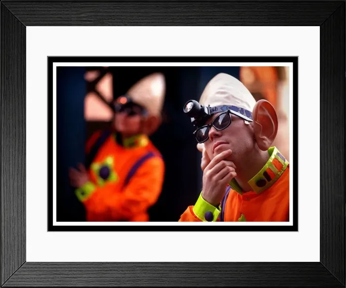 Framed Print : Science Festival Edinburgh December 1998 Aliens Captain Zogon and Ensign Thuff Framed Print : Science Festival Edinburgh December 1998 Aliens Captain Zogon and Ensign Thuff