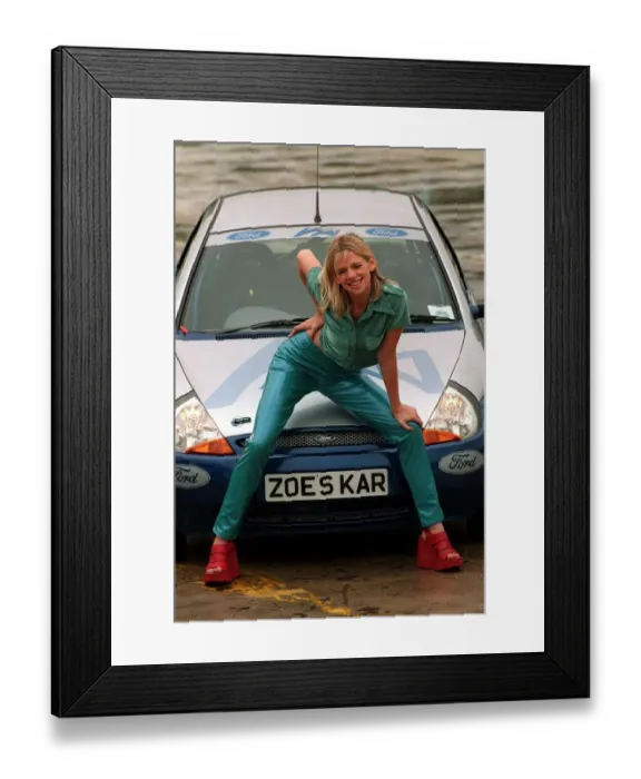Framed Print : Zoe Ball with her car TV Presenter and Radio DJ A©mirrorpix