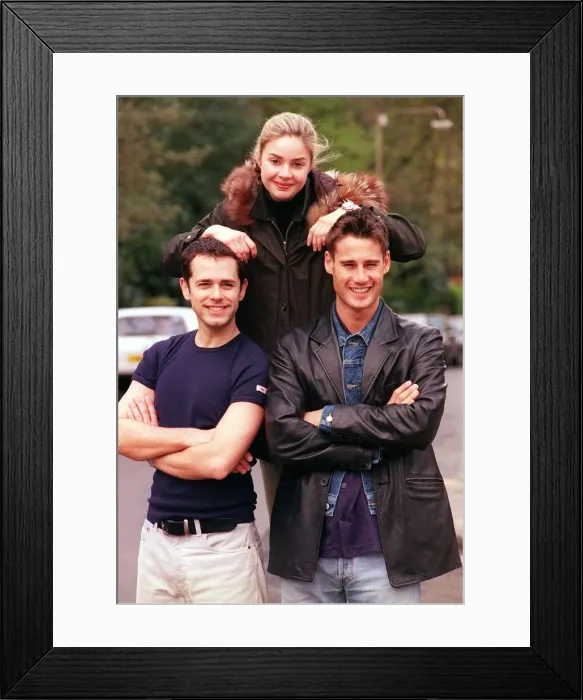 Framed Print : Fully booked tv programme 1998 children television programme presenters l to r Framed Print : Fully booked tv programme 1998 children television programme presenters l to r