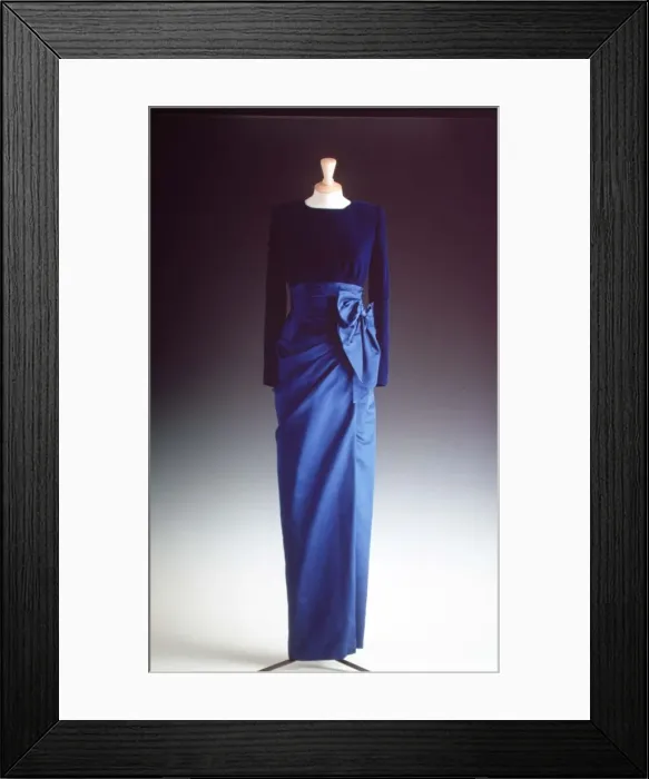 Framed Print : Diana Princess of Wales June 1997 One of the dresses auctioned in New York