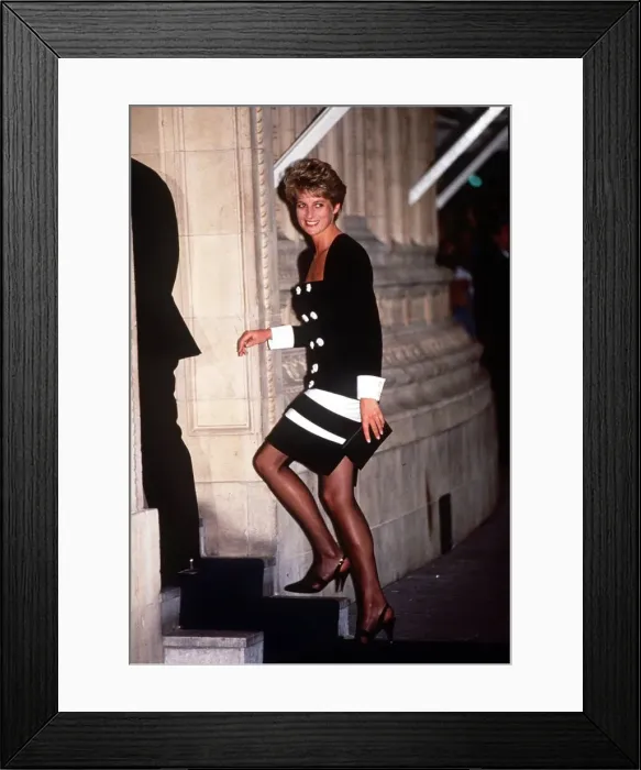 Framed Print : Diana, Princess of Wales arrives at the Royal Albert Hall in London for an all-star Framed Print : Diana, Princess of Wales arrives at the Royal Albert Hall in London for an all-star