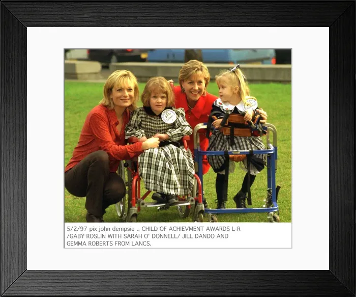 Framed Print : Gaby Roslin TV Presenter with Sarah O Donnell Jill Dando Framed Print : Gaby Roslin TV Presenter with Sarah O Donnell Jill Dando
