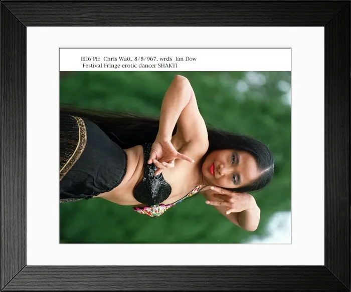 Framed Print : Shakti erotic dancer at edinburgh festival fringe