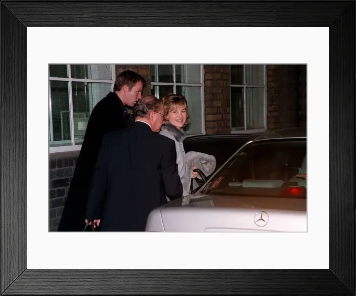 Framed Print : Anthea Turner TV Presenter January 1999 Getting into the back of a silver mercedes Framed Print : Anthea Turner TV Presenter January 1999 Getting into the back of a silver mercedes