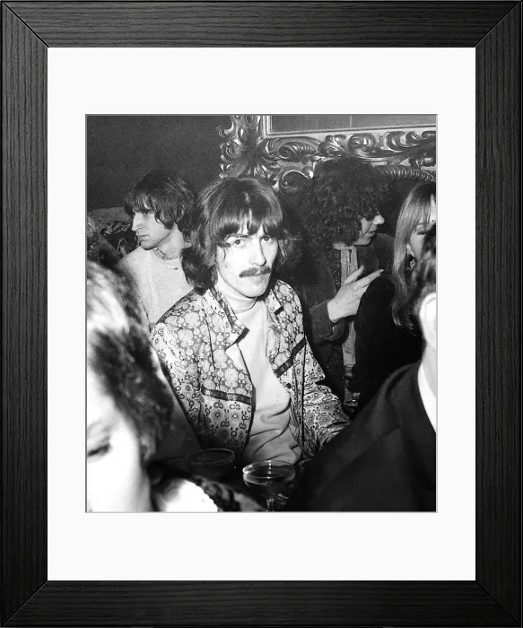 Framed Print : George Harrison attend Quorum fashion show where model Patti Boyd is modelling held