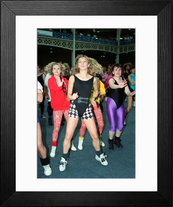 Framed Print : Michaela Strachan TV Presenter May 1992 Taking part in a charity aerobics event