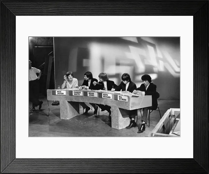 Framed Print : Rolling Stones. At Shepherds Bush TV studio recording an edition of Juke Box Jury