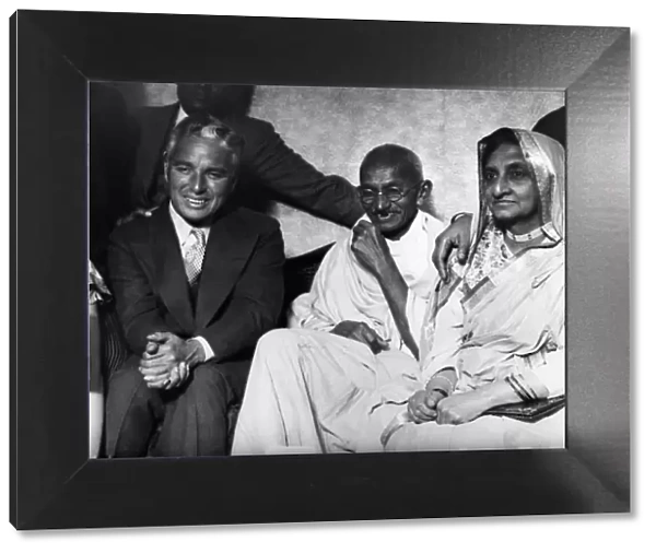Mahatma Gandhi with Charlie Chaplin who visted India in 1931 Picture taken in