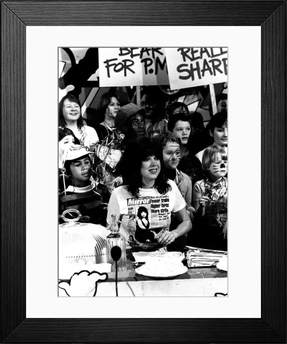 Framed Print : Sally James TV presenter of TISWAS A©mirrorpix Framed Print : Sally James TV presenter of TISWAS A©mirrorpix