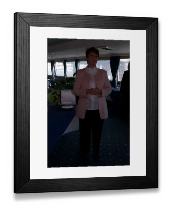 Framed Print : Anne Diamond TV Presenter October 1997 Who presented Claire Morton with The Nanny Framed Print : Anne Diamond TV Presenter October 1997 Who presented Claire Morton with The Nanny