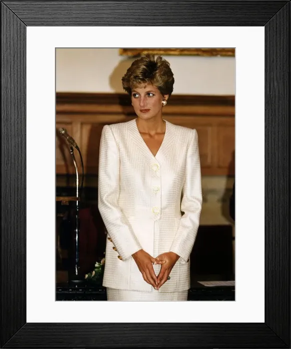 Framed Print : Princess Diana attends a Special Service Awards ceremony at Lambeth palace where she