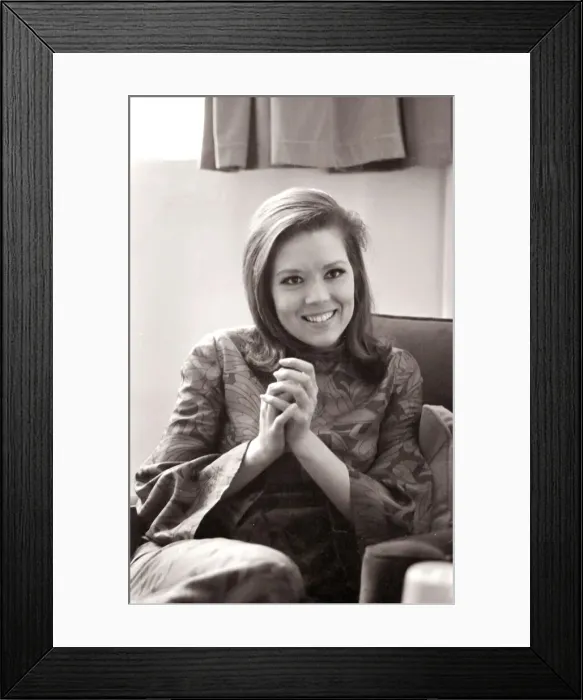 Framed Print : Actress Diana Rigg in Evening Trouser Suit March 1967