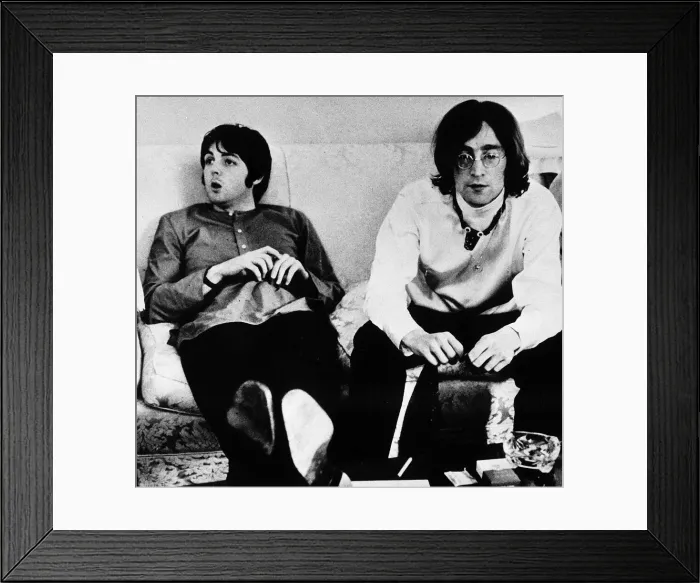 Framed Print : John Lennon Song Writer Member of the Beatles with Paul McCartney. may 1968 Framed Print : John Lennon Song Writer Member of the Beatles with Paul McCartney. may 1968