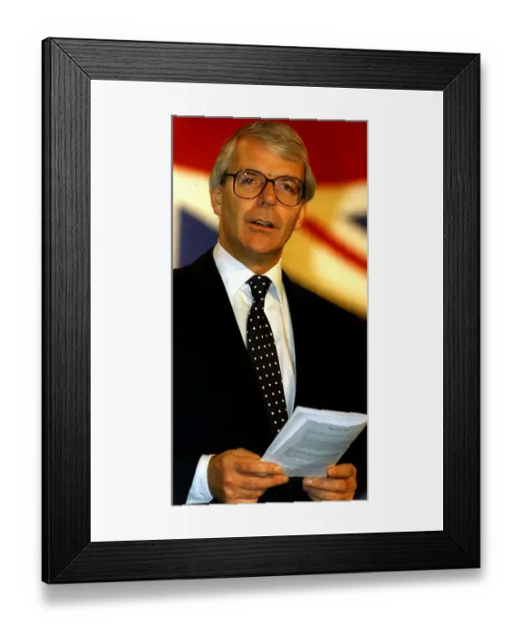 Framed Print : John Major Prime Minister at first day of Conservative Party Conference at Blackpool