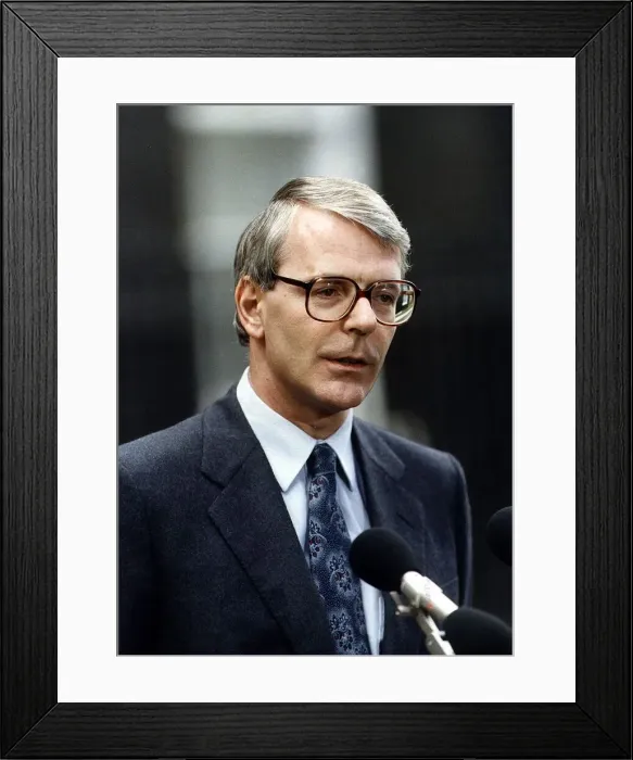 Framed Print : John Major MP Prime Minister and leader of the Conservative Party seen here in Downing Framed Print : John Major MP Prime Minister and leader of the Conservative Party seen here in Downing