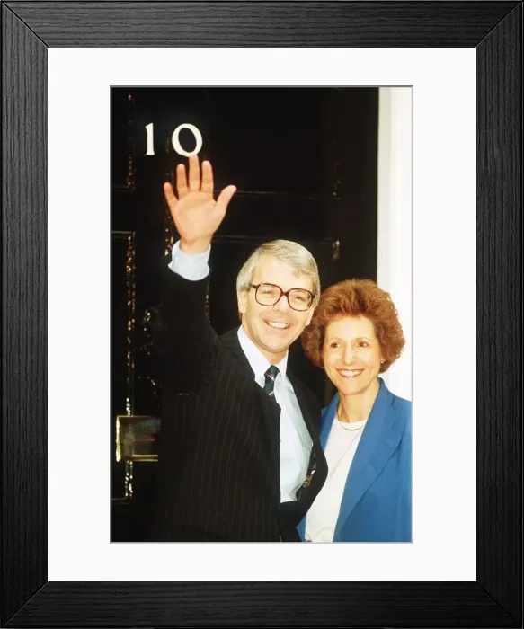 Framed Print : John Major Conservative Party British Prime Minister with his wife Norma Major outside No Framed Print : John Major Conservative Party British Prime Minister with his wife Norma Major outside No