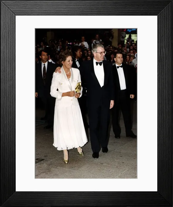 Framed Print : John Major Prime Minister attends a film premiere with his wife 1992