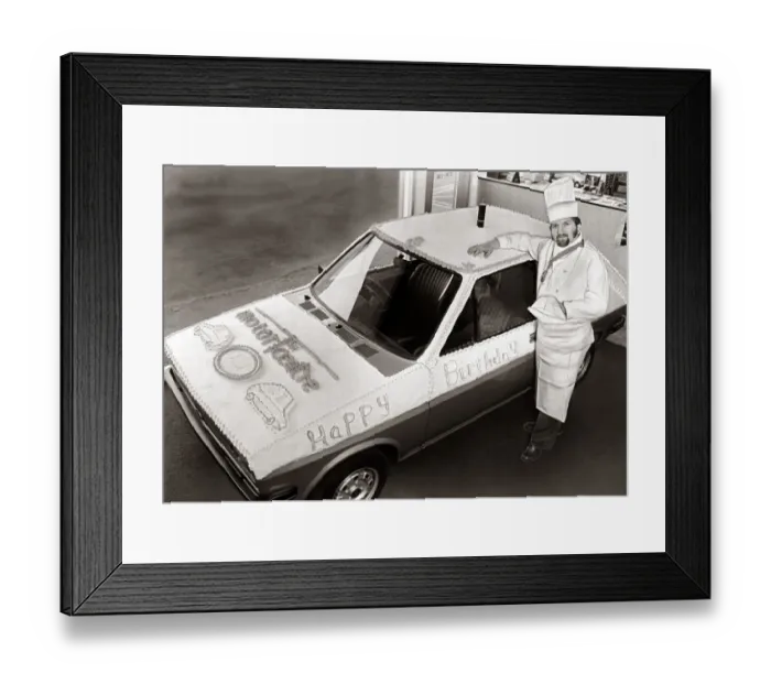 Framed Print : Ford Fiesta 1978 - Motors Motor Cars Cars made up to look like a birthday cake Framed Print : Ford Fiesta 1978 - Motors Motor Cars Cars made up to look like a birthday cake