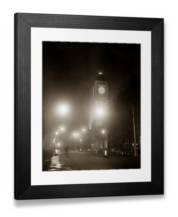 Framed Print : Big Ben and the Houses of Parliament floodlit for the opening of the Festival of Britain