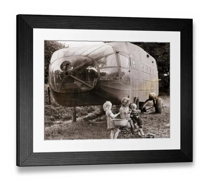 Framed Print : Unusual Homes August 1946 - Mr. E G. Corrie of Crosthwaite Cumberland has temporarily Framed Print : Unusual Homes August 1946 - Mr. E G. Corrie of Crosthwaite Cumberland has temporarily