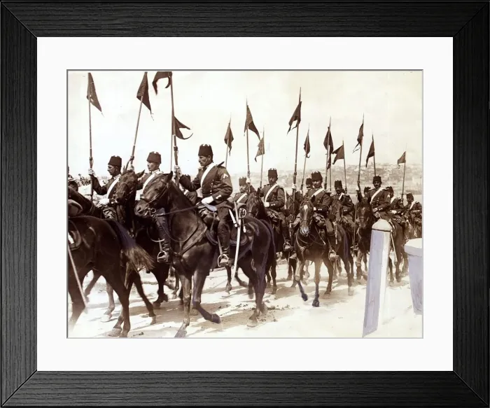 Framed Print : Turkish Cavalry in Constantinople. Balkans War 1912 October 1912 Framed Print : Turkish Cavalry in Constantinople. Balkans War 1912 October 1912