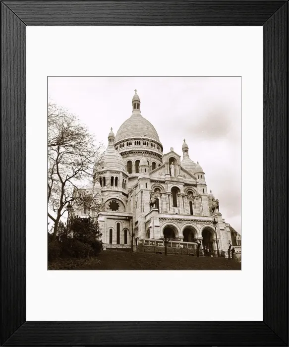 Framed Print : Sacre Coeur Paris France - external view of the building church building Framed Print : Sacre Coeur Paris France - external view of the building church building