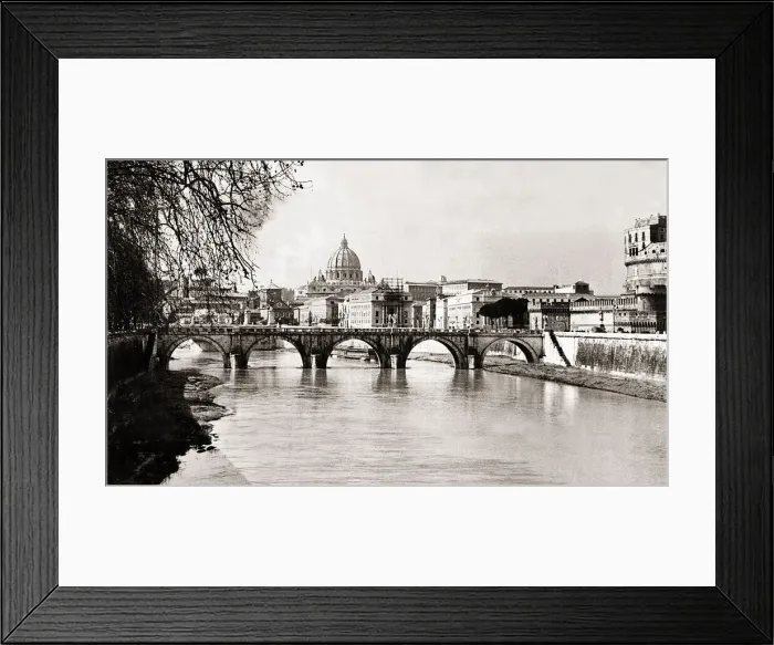 Framed Print : Views Itay Rome Tiber River In background, St. Peters Basilica at the Vatican Framed Print : Views Itay Rome Tiber River In background, St. Peters Basilica at the Vatican