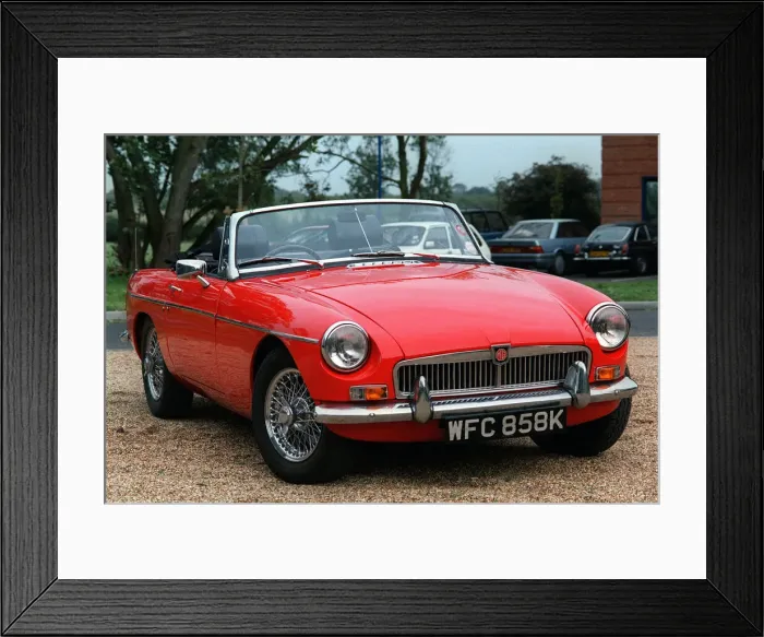 Framed Print : Red MG B Sports Car Framed Print : Red MG B Sports Car