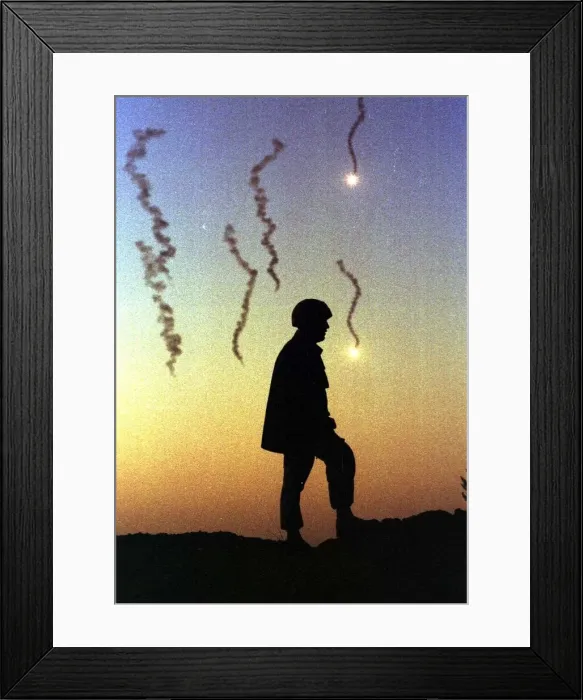Framed Print : A soldier of the RAF 11 Regiment Number 11 Regiment ground troops have been deployed to Framed Print : A soldier of the RAF 11 Regiment Number 11 Regiment ground troops have been deployed to