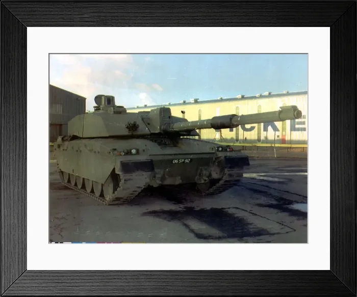 Framed Print : A British Challenger 2 Tank seen here at the Vickers Factory where they are built