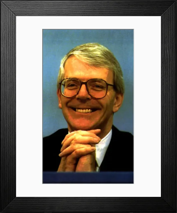 Framed Print : John Major Prime Minister Leader of the Conservative Party at a party conference in Framed Print : John Major Prime Minister Leader of the Conservative Party at a party conference in