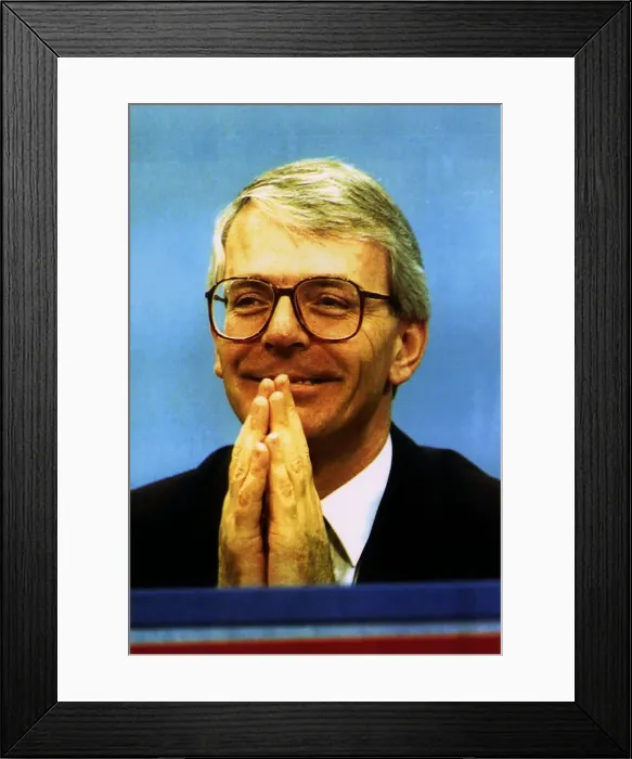 Framed Print : John Major Prime Minister appears to be praying for guidance at the Conservative Party Framed Print : John Major Prime Minister appears to be praying for guidance at the Conservative Party
