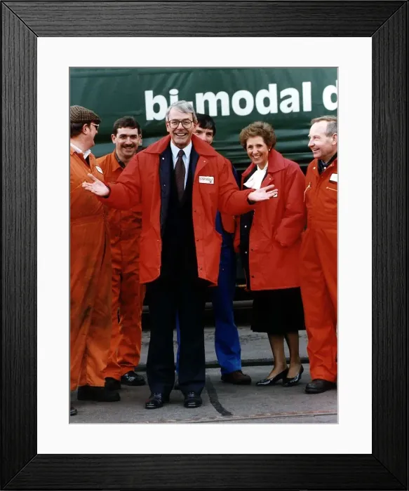 Framed Print : John Major Prime Minister with his wife Norma Major at Charterail